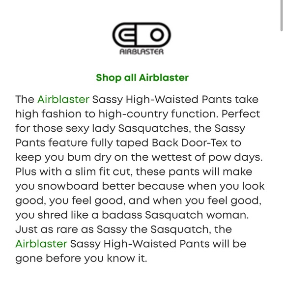 Airblaster Sassy High-Waisted Pants - Women's - Picture 9 of 11
